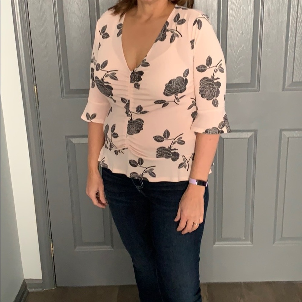 Candies Floral 3/4 Sleeve Blouse